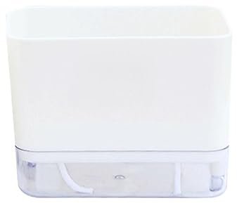 HARPRA Pot de fleurs magnétique en plastique auto-absorbant G206 petit pot de fleurs rectangulaire magnétique, blanc [modèle magnétique]