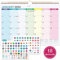 Benjia Kalender Wandkalender 2025-2026 Schuljahr A4, Jan 2025 bis Juli 2026 (18 Monate), Großer Tischkalender Monatskalender mit Ferienübersicht Kunststoff-Schutzhülle Planer-Aufklebern