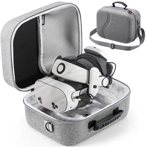 Große Tasche für Meta Quest 3/Quest 3S, Reisen Tragetasche Kompatibel mit BOBOVR S3 Pro/Kiwi Design Akku Elite Strap und Anderem Zubehör, Reisen und Aufbewahrung Hart Tasche für Oculus Quest 3S
