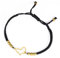 EUEAVAN Afrika Karte Armband: Afrikanisches Stammesarmband, Afrika Mutterland Kontinent Umriss, Handgeflochtenes Seil, Glücksfaden Armband, Ethnischer Schmuck für Frauen Männer (Schwarz)