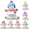 2024 Personalised Christmas Snowman Hanging Ornament, Family of 7, Custom Names Christmas Tree Pendants Ornament, Xmas Tree Hanging Decoration, Xmas Gifts for, Dad, Mum - Colored