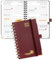 POPRUN Taschenkalender 2025 2026 Klein Ringbuch mit Hardcover, ca. A6 (16 x 10,5 cm) - Kalender 2025 2026 Klein (Aug.2025-Dez.2026) - Wochenplaner mit Vergoldete Schutzecken - Burgund