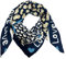 J26 Love Herz Leopard Dreieck Schal aus 100% Baumwolle Frühling Unisex Uni Fashion Stola Tuch Übergangszeit Italy Sommer Strickschal Strick Tuch Heart Leo (Dunkelblau)