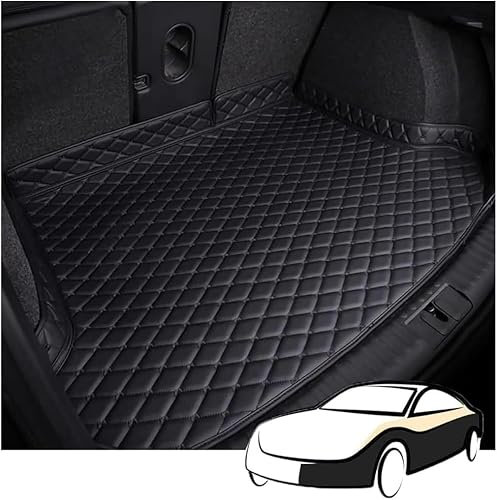 JXZXC Maletero Coche Protector para Fiat 500L (2012–2022), Impermeable Antideslizante Cuero Estera Funda Maletero Bandeja Accesorios,Black