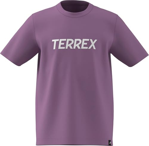 adidas Unisex Kids Terrex Kids Multi Logo T-Shirt, preloved Purple, 7-8 Years