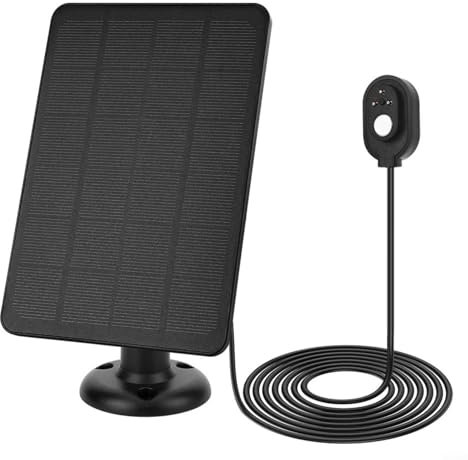 Emiif Arlo Panneau solaire 10 W pour caméra de sécurité Pro 4 Pro 3 Pro 5S Ultra Ultra 2 avec câble de 3 m Support réglable à 360°