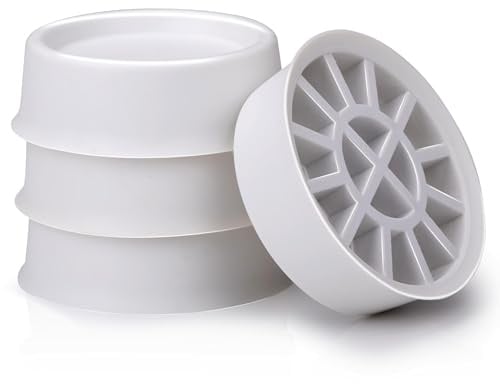 4x VIBRATIONSDÄMPFER für Waschmaschine Trockner 4,5x2cm Weiss Schwingungsdämpfer Anti-Vibration Gummifüße Dämpfer 19