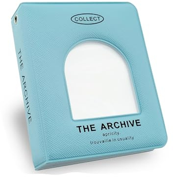 PP-Material, kleines Kartenbuch, 40 Kartenblätter aufnehmen können, Anime-Karten, Fotos, Postkarten aufnehmen, kompakt und leicht, einfach zu tragen, ist ein schönes Geschenk (Blaues Kartenalbum)