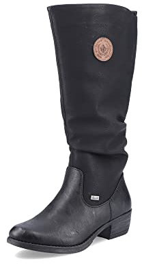 Rieker Mujer Botas 93157, señora Botas de Invierno,Repelente,riekerTEX,Calientes,Impermeables,Botas de Invierno,Forradas,Negro (Schwarz / 00),37 EU / 4 UK