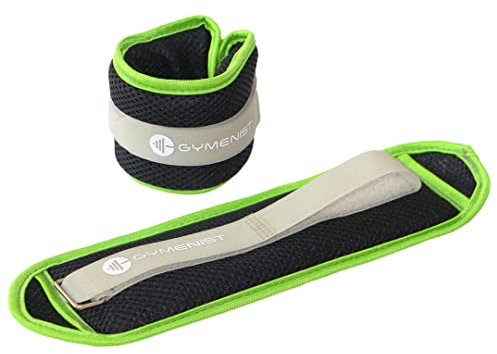 Gymenist Pesas impermeables para tobillo y muñeca con correa ajustable, ideal para natación y todas las actividades de deportes acuáticos (1 libra)