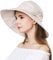 SIGGI Faltbarer Sonnenhut Sommerhut UPF 50 + Sonnenhut Shade Damen Breite Krempe, 69038_Beige, L