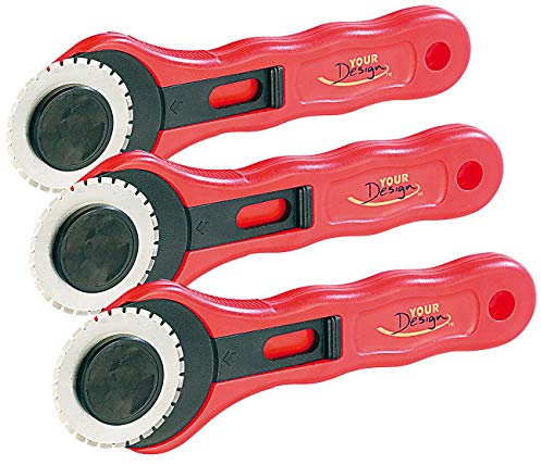 Your Design Perforiermesser: 3er-Set Rundmesser mit Perforationsklinge, Perforationsmesser (Rundschneider, Papier-Perforationsmesser, Papierschneider)