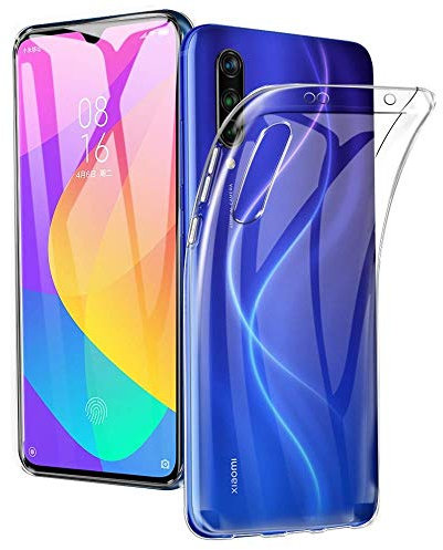 REY Cover in Gel TPU Trasparente per XIAOMI Mi A3 - XIAOMI CC9e, Ultra Sottile 0,33 mm, Morbido Flessibile, Custodia Silicone