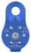 Jadeshay Pulley Wheel Aluminium Alloy Heavy Duty Single Rope Pulley Block for 12mm Rope Climbing 26KN(Blue)