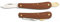 Tiendas LGP -Albainox 01237- Navaja Injertar a Pua, Plegable Madera, Acero INOX. Hoja 5,4 cm. Incluye Pua