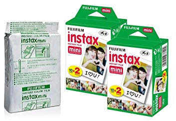 Getue Fujifilm Instax Mini Instant Film, 10 Sheets x 5 Pack (Total 50 Shoots) [Bulk Packaging]