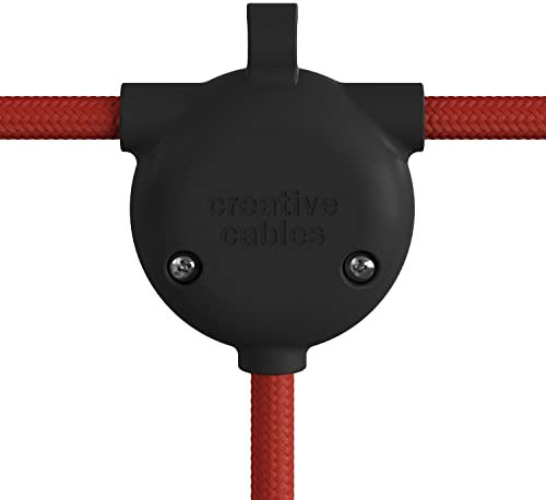creative cables - Eiva-3, Abzweigdose mit 3 Eingängen für den Außenbereich mit IP65 - Schwarz