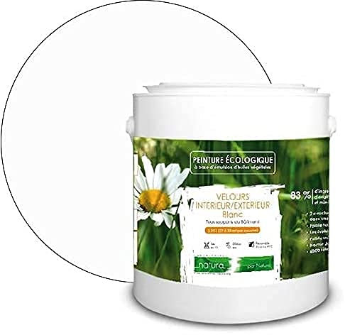 BOX DECO COULEURS Pittura naturale ecologica per interni esterni effetto velluto Natura - 2,5 L, bianco sporco