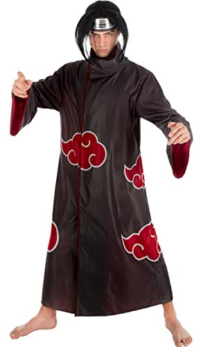 Krause & Sohn Itachi Deluxe Kostüm Naruto für Herren inkl. Perücke Gr. M-XL Anime Manga Fasching Gruppenkostüm (Medium)