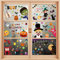 GOMANCHE Halloween Fensteraufkleber für Kinder, 170 Pcs Abnehmbarer Elektrostatischer Halloween Fensterbilder, Niedliche Halloween Fensterdeko für Halloween Party Dekorationen (9 Blätter)
