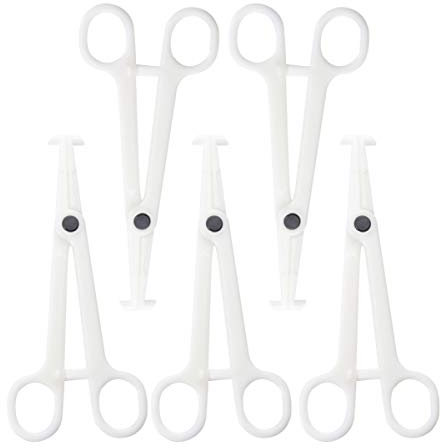 MAGICLULU 5stücke Einweg-diagonalzangen Für Körperpiercings Weiß Einwegkunststoff Piercingzange Seitenschneider Nadelschlüssel Zange Für Körperpiercings