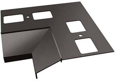 Renoplast® Aluminium Innenecke 90° für Traufprofil K100 Graphit | Fertigstellung von Terrassen und Balkonen | Fliesenböden auf Klebemörtel | Wasser ablaufsysteme Winkelprofil | Pulverbeschichtetes