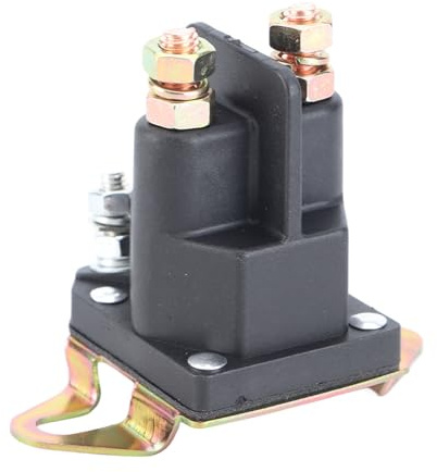 KIMISS Briggs and Stratton Starter Solenoid Solenoid Starter Schwarz Metall und Kunststoff 3 Pole Universal Starter Solenoid 12V für 109946 146154 1753539 AM138497(33 331) (33-331)