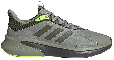 adidas Men's AlphaEdge + Shoes, Silver Pebble/Olive strata/Lucid Lemon, 7 UK