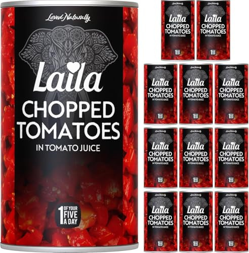 Laila Tinned Chopped Tomatoes in Tomato Juice 400g (Case of 12)