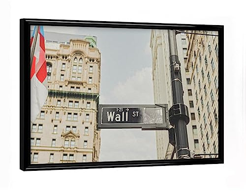 artboxONE Poster mit schwarzem Rahmen 18x13 cm Städte/New York Hinweis Wall Street - Bild Wall Street