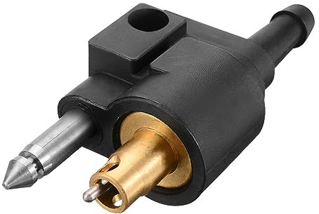 JNNJ Boat Engine Fuel Line Connector Joint Comp Fitting, 6mm Male Connector Fittings for Outboard Motor Fuel Tank Hose Pipe, Fuel Tank Plug Pipe Fitting Joint Fit for Outboard, Mount on Engine