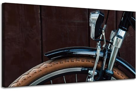 GP TONER Canvas Kunstdruck Wanddekoration modern Wandbilder Leinwanddruck Vintage Fahrrad 120x60 cm