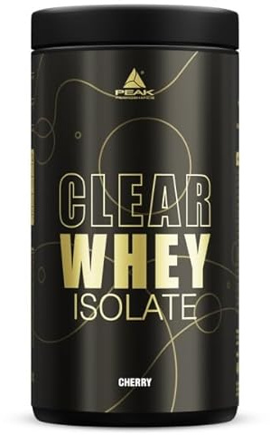 PEAK Clear Whey Isolate - 450g Geschmack Cherry I 15 Portionen I hochwertiges Protein I klare Konsistenz I fruchtiger, erfrischender Geschmack I fettfrei, zuckerfrei