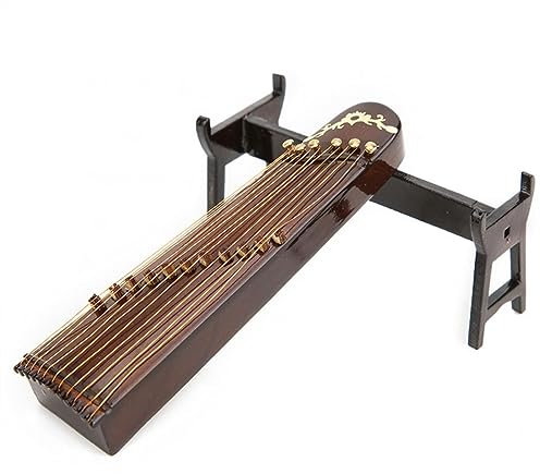 Miniatur-Guzheng-Modellreplik Mit Ständer Und Koffer, Mini-Zither, Mini-Ornamente, Traditionelle Chinesische Geschenke Musikinstrument Modelle Ornament