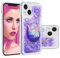 lIMEIKONST Kompatibel mit iPhone 15 Hülle Glitzer Flüssig Treibsand Mädchen Stylische Handyhülle klar Stoßfest TPU Bumper Silikon Schutzhülle Case für iPhone 15. Bling Purple Dumbo XY1