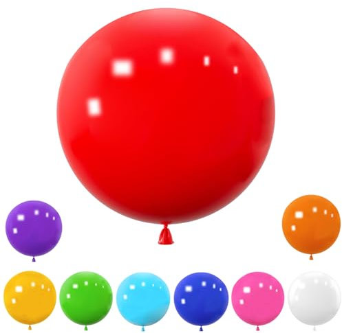 Wiletasz 9 Stück große 36 Zoll Luftballons, riesige Luftballons aus Latex, extra große Luftballons, große Luftballons für Geburtstag, Hochzeit, Party, Festival, Event, Karneval, Dekorationen