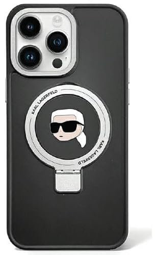 Karl Lagerfeld KLHMP15MHMRSKHK Hülle für iPhone 15 Plus 6.7 Schwarz hardcase Ring Stand Karl Head