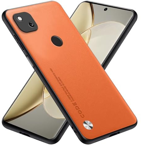 RankOne Hülle kompatibel mit Google Pixel 4a (4G) (5.81), Stoßfeste Silikonhülle Handyhülle - Orange