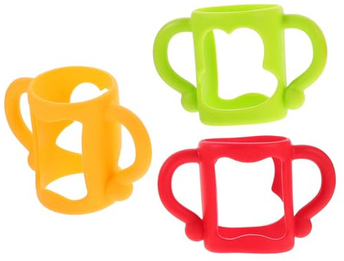 KOMBIUDA Milchflaschengriff 3 Stk Flaschengriff Griff Für Mam-flaschen Flaschenhalter Für Kleinkinder Milchflaschenhalter Kieselgel Nuckelflasche Zubringer Baby Halter Für Milchflaschen