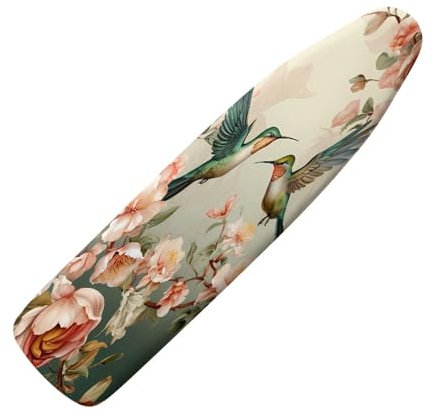TOADDMOS Hummingbird Floral Print Ironing Board Cover,Universal Ironing Board Covers,Easy Fit and Scorch Resistant