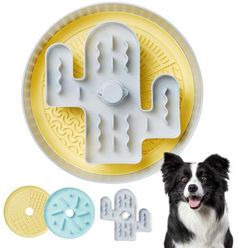 Pawsayes Slow Feeder Dog Bowls, Anti-Choking Large Puzzle Slow feeder Food Dog Bowl with Two Feeding Mats, Non-Slip Fun Slow Eating Dry and Wet Food Dogs Dishes for Medium Large Breed