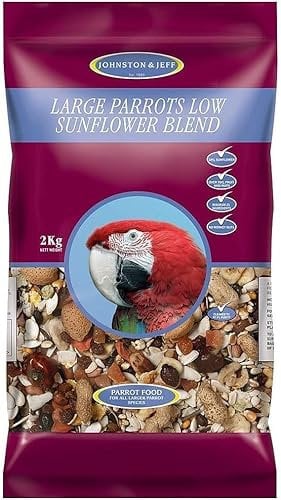 2kg Large Parrot Low Sunflower Blend - Bird Feed with Low Sunflower Content - Parrot Treats