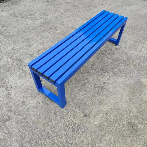 TUPAFJU Parkbank,metallbank,gartenbank,gartenbank Metall,Gartenbank aus Metall, gartenbank Metall,weiße Bank (Color : Blue, Size : 180cm)