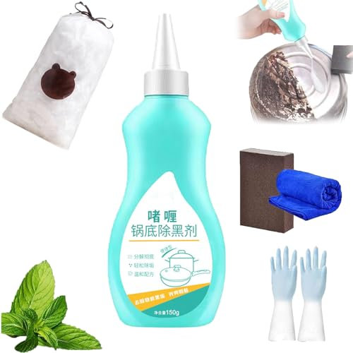 Magic Gel Cleaner For Pots And Pans, 150g Black Pot Bottom Cleaning Gel, Stainless Steel Pot Cleaner, Pot Cleaner For Bottom Of Pans, Cooktop Cleaner Cookware Cleaner Rust Remover (1pcs)