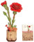 ROWOOD Puzzle 3D, Fleur en Bois, kit de modélisation de Fleurs artificielles à Assembler pour Adultes (Red Carnation)