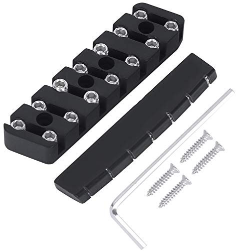Glomora Sattel für E-Gitarre, 7-8-saitiges Klavierkissen-Set ohne Kopf, Musikinstrumenten-Zubehör (7-string GA888)