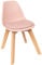 Atmosphera Créateur d'Intérieur - Chaise Enfant Baya Rose - Plastique et Hêtre - Salle à Manger, Chambre, Bureau, Salon - Confortable Coussin Intégré