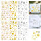 248x Sticker Stern Aufkleber Glitzer Schneeflocken Selbstklebend Weihnachtssticker Klebesterne zum Basteln für Fenster Geschenk Etiketten Etiketten - Gold Silber