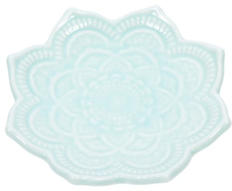 VILLFUL Plateau à Bijoux Forme De Fleur De Mandala Plat à Bagues Assiette De Rangement Décoratif Pour Coiffeuse Ou Présentoir De Bijouterie