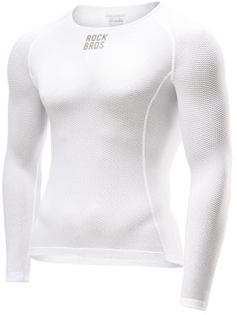 ROCKBROS Camiseta Interior Ciclismo de Manga Larga para Hombre, Camiseta Ligera Verano Transpirable Secado Rápida para Ciclismo Running, XS-XXL